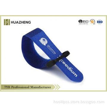 Blue Neoprene Hook Loop Strap Resusable , Velcro Adjustable